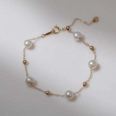 Jessica Pearl Necklace and Bracelet Set in Gold Vermeil or Silver - House Of Pearls